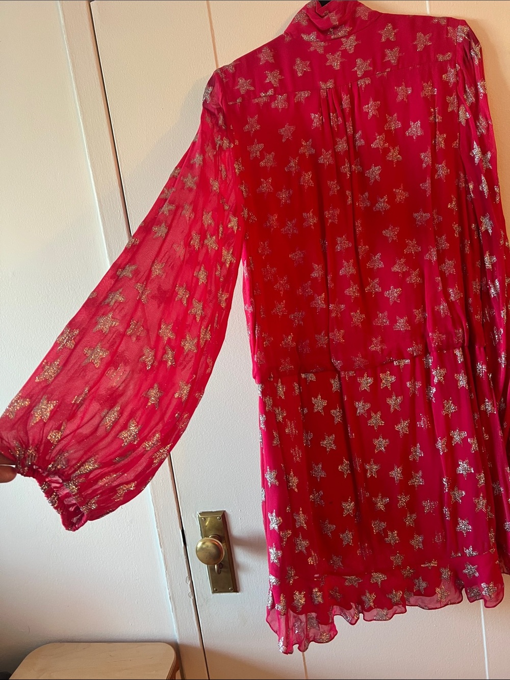 Rococo Sand Hot Pink Metallic Star Dress - Picture 12 of 13